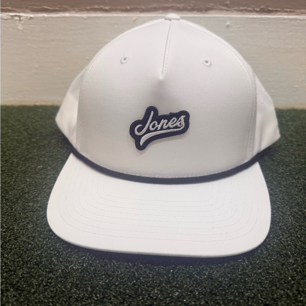 Jones White & Navy Men's Snapback Hat